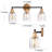 Glam 3-Light Bath Vanity Light Dimmable with Glass Bell Shade