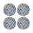 Chevron Coast Vegan Leather Round Coasters-119015022