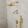 DualJetSpa Pressure-Balanced Shower System, Dual Wall Mount Showerheads with Slide Bar Handheld Spray