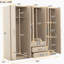 Armoire de chambre 6 portes grise