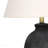 Table Lamp - 24" Height, Black Ceramic Material, Ivory & Cream Shade