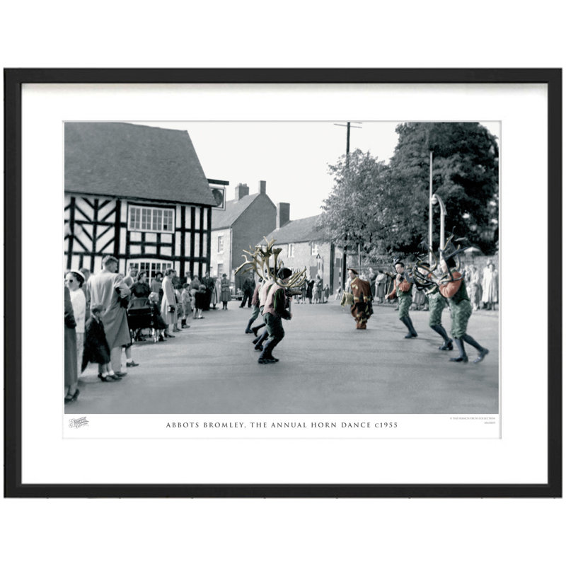 Abbots Bromley, The Annual Horn Dance C1955 - Single Picture Frame Print, 40cm H x 50cm W x 2.3cm D
