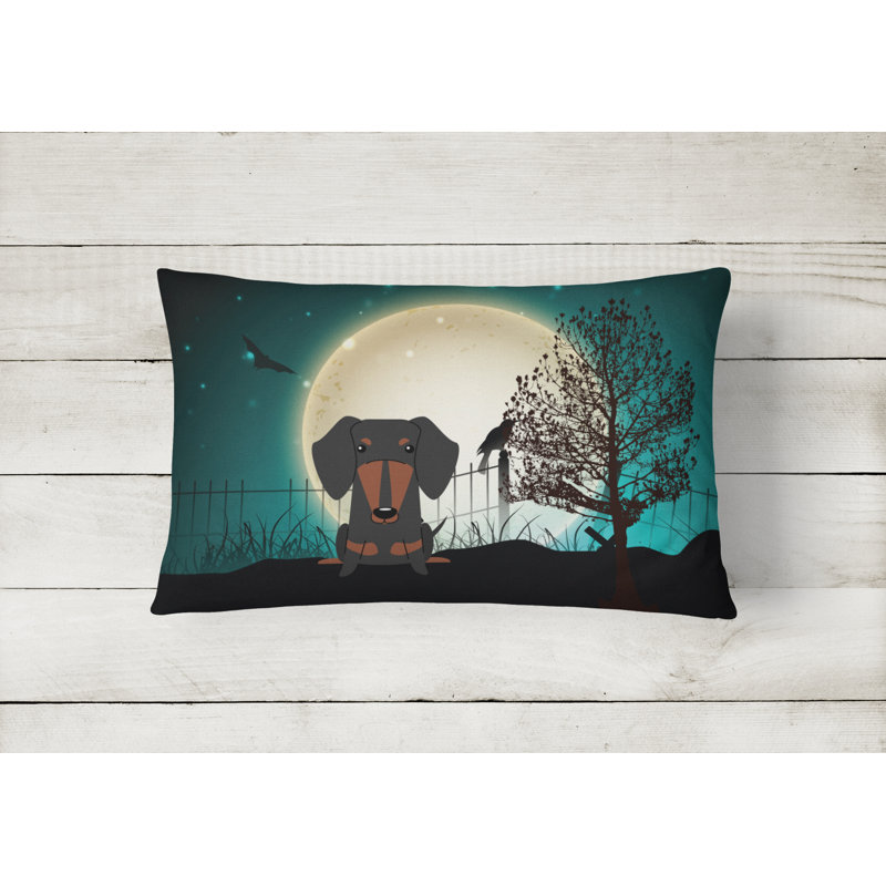 Coussin lombaire intérieur / extérieur Halloween, Noir / brun clair