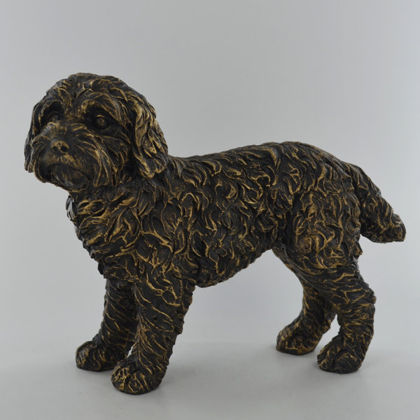 Rosalind Wheeler Gelinkaya Bronze Cockapoo Sculpture Figurine & Reviews ...