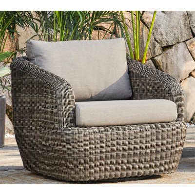 Fauteuil de jardin pivotant Cambelle avec coussins