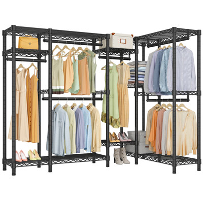 VIPEK L22 76" L Shaped Clothes Rack Heavy Duty, Space Saving Storage for Corner