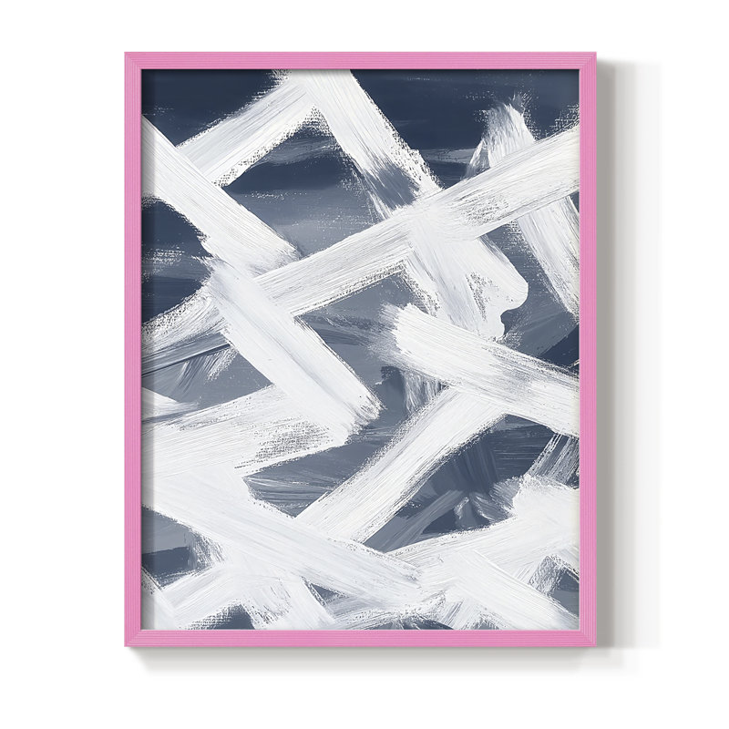 Abstrait XXIX, reproduction encadrée - prête à être accrochée - fabriquée aux États-Unis, Pink, H 20 po x P 16 po