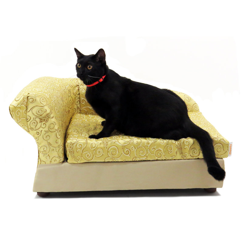 Canapé pour chien pour animaux Cleopatra, Or métallique