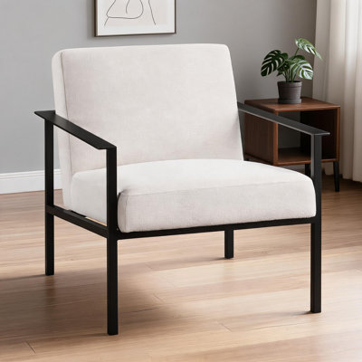 Fauteuil d'appoint simple en polyester blanc pur pour sièges de salon Modern