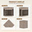 Meuble de rangement pour chien de 44,6 po en MDF pour petits / moyens chiens