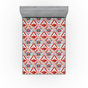 Vermillon, bleu mer, blanc / ikat