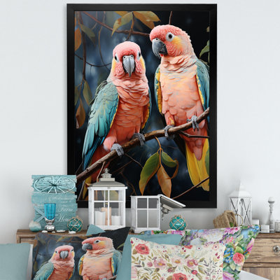 «Whimsical Whispers Love Birds I», reproduction sur toile