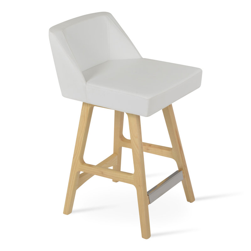 Tabouret en bois Prisma PR, Blanc