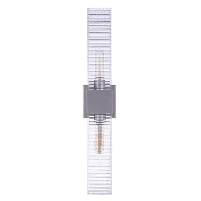 Applique murale Marquet, Gris, H 24 po x l 4,5 po x P 4,49 po