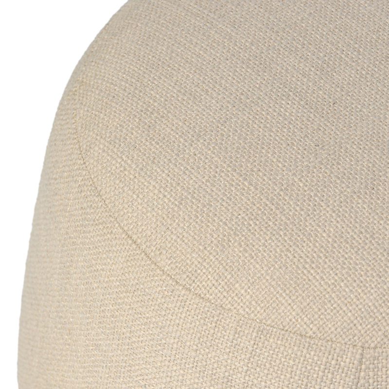 BILBURY Round Ottoman, Sand Textured Performance Basketweave