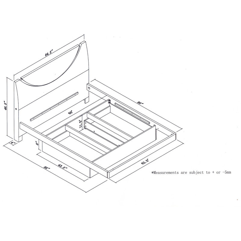 Platform Storage Bed, Queen