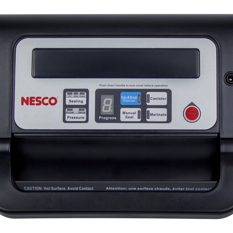 Nesco Deluxe Vacuum Sealer with 3 Seal Settings, Silver - VS-12