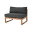 Venice Outdoor Teak Armless Lounge Chair-228065360