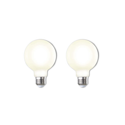 7 Watt (60 Watt Equivalent), G25 LED, Milky Dimmable Light Bulb, (2700K) E26/Medium (Standard) Base