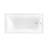 Kingston Brass Aqua Eden 60-Inch Acrylic Rectangular 3-Wall Alcove Tub, Hand Drain-108257987-106973553