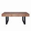 Table basse rustique en bois avec pieds en métal