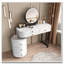 Coiffeuse moderne avec miroir amovible et table d'appoint rotative