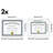 Jareb Diploma Frame - 11x14 with 8.5 x 11 Mat for Diploma - Wood + Glass (2 Pack)-768135890