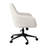 Martha Stewart Rayna Upholstered Swivel Home Office Chair with Flared Arms