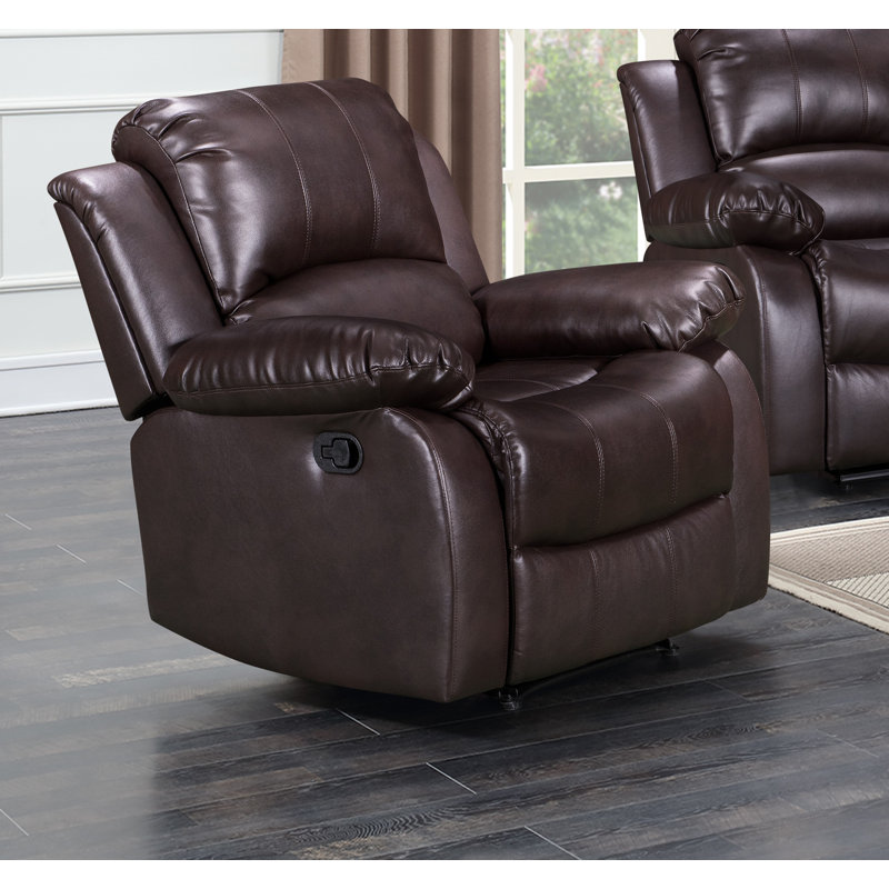 Kudret 98cm Wide Standard Recliner, Brown