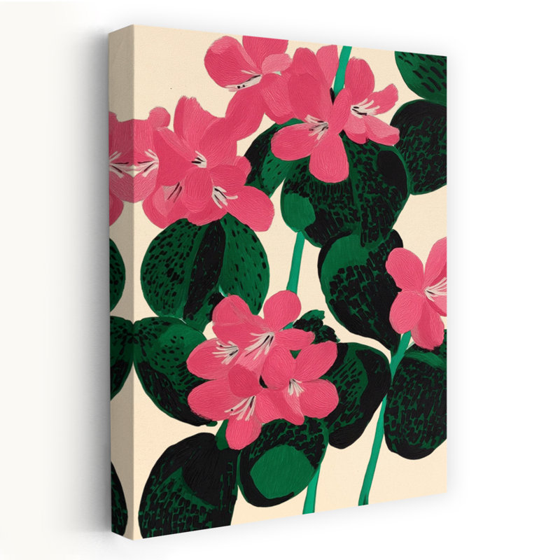 «Vibrant Pink Blooms», H 18 po x l 12 po