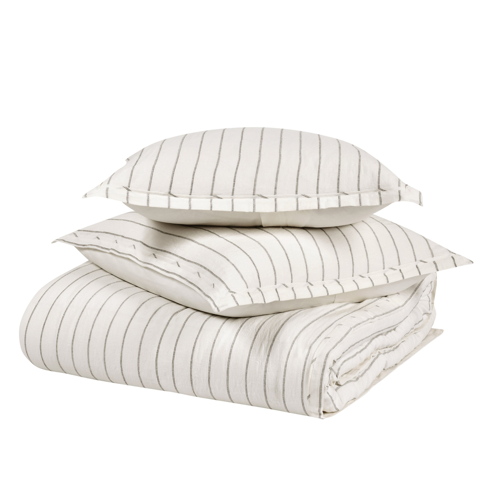 Linen Duvet Cover Set, Queen, Ivory