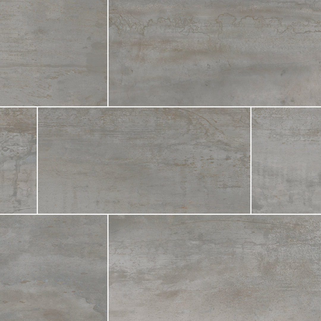 Vante 12 in. x 24 in. Matte Porcelain Metallic Look Floor and Wall Tile Ackland 