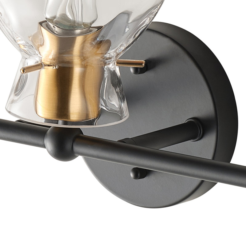 3-lamp matte black iron adjustable Vanity Light