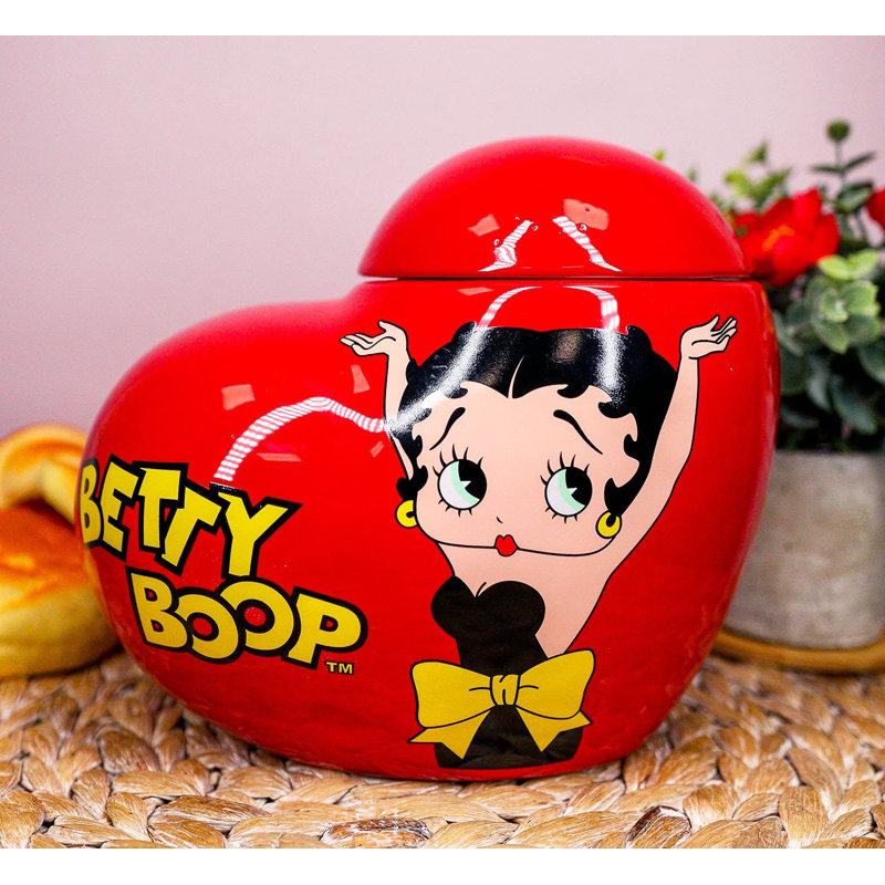 Bocal à biscuits en forme de cœur Love Betty Boop