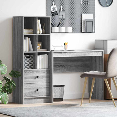 Desk With Storage With Drawer 2 Pcs 90 X 40 X 76 Cm