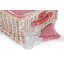 Gingham Lined Wicker 2 Person Fitted Hamper-747290464