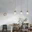 Lustre en fer noir à 6 têtes