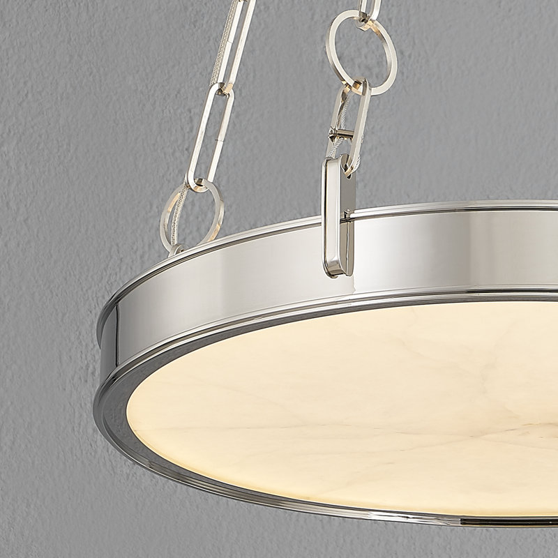 KIRBY 1 LIGHT CHANDELIER, 3.5" H x 20" W x 20" D, Aged Brass