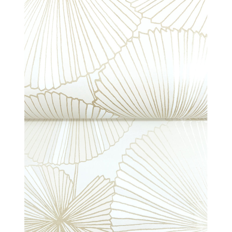 Papier peint Layered Spa Lily Pads, Beige