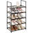 5 Tier Stackable Small Shoe Rack,Narrow Sturdy Shoe Shelf Organizer, Non-Woven Fabric Metal Free Standing Shoe Racks For Entryway, Hallway And Closet-1922240578-1922240576