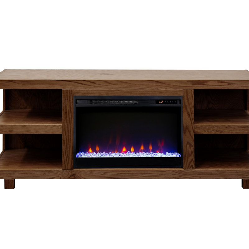 Meuble télé 65 po pour téléviseur de 75 po ou moins, assemblage minimal (meuble télé), Brun