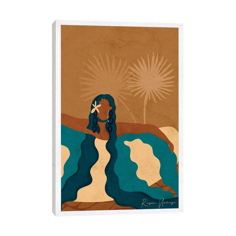 Overflow by Reyna Noriega - Painting on Canvas, 66.04 cm H x 45.72 cm W, White Framed Canvas