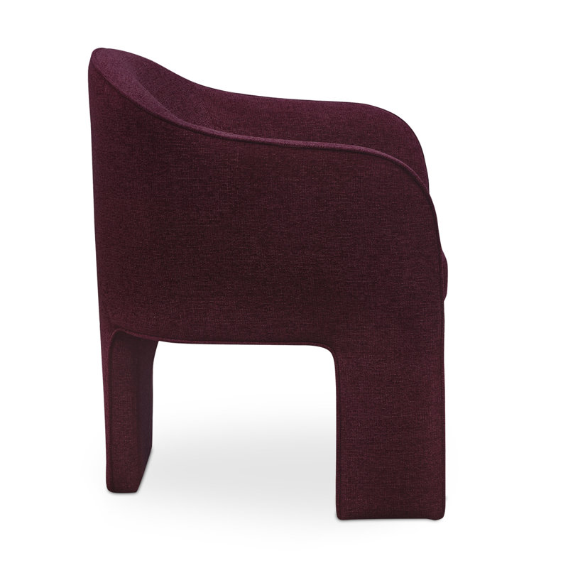 Clara Upholstered Arm Chair, Plum Performance