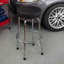 Swivel Upholstered Counter Stool with Metal Frame
