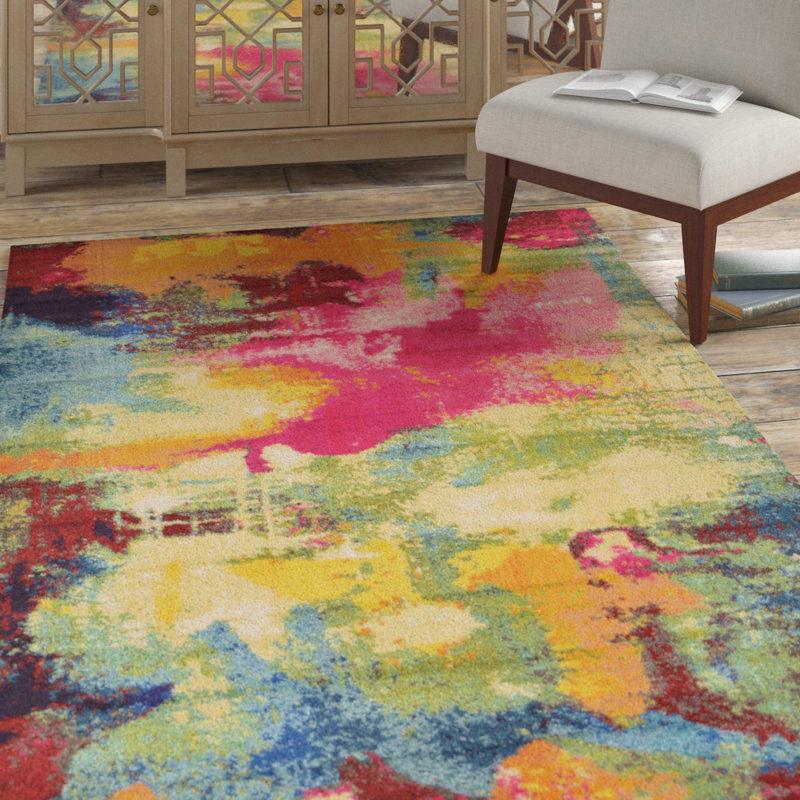 Rizer Washable Abstract Indoor Rug, Rectangle 8' x 11'