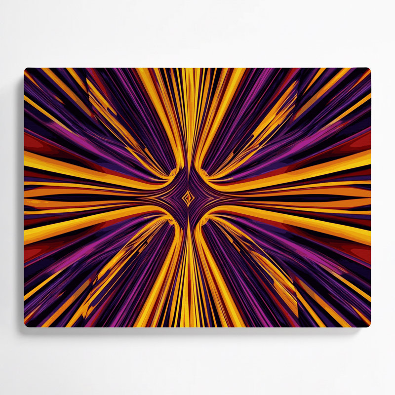 Art mural Op mauve 33, H 11 po x l 14 po