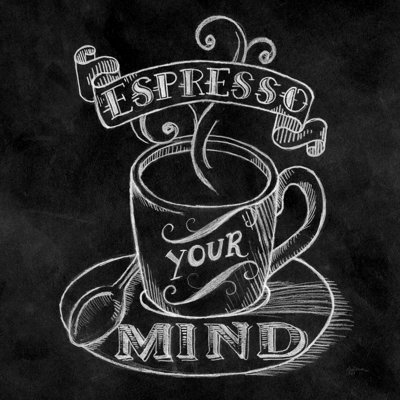 Espresso Your Mind par Mary Urban - impression sur toile tendue