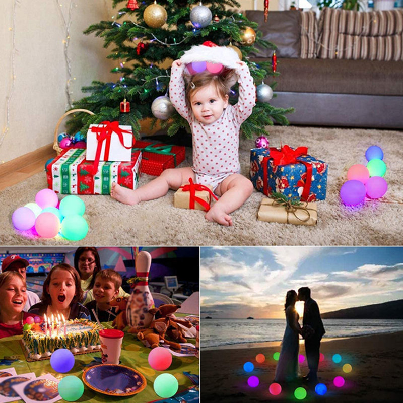 4Pcs Floating Pool Light with Remote 16 RGB Colour Changing IP68 Waterproof Battery Powered Outdoor