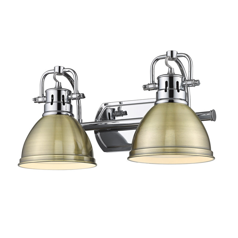 Lyndee 2 - Light Dimmable Vanity Light, Chrome, Aged Brass