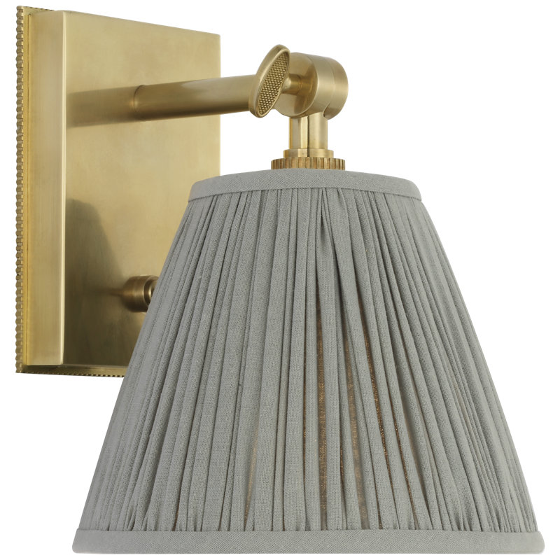 Marie Flanigan 1 - Light Armed Sconce, Blue, Soft Brass